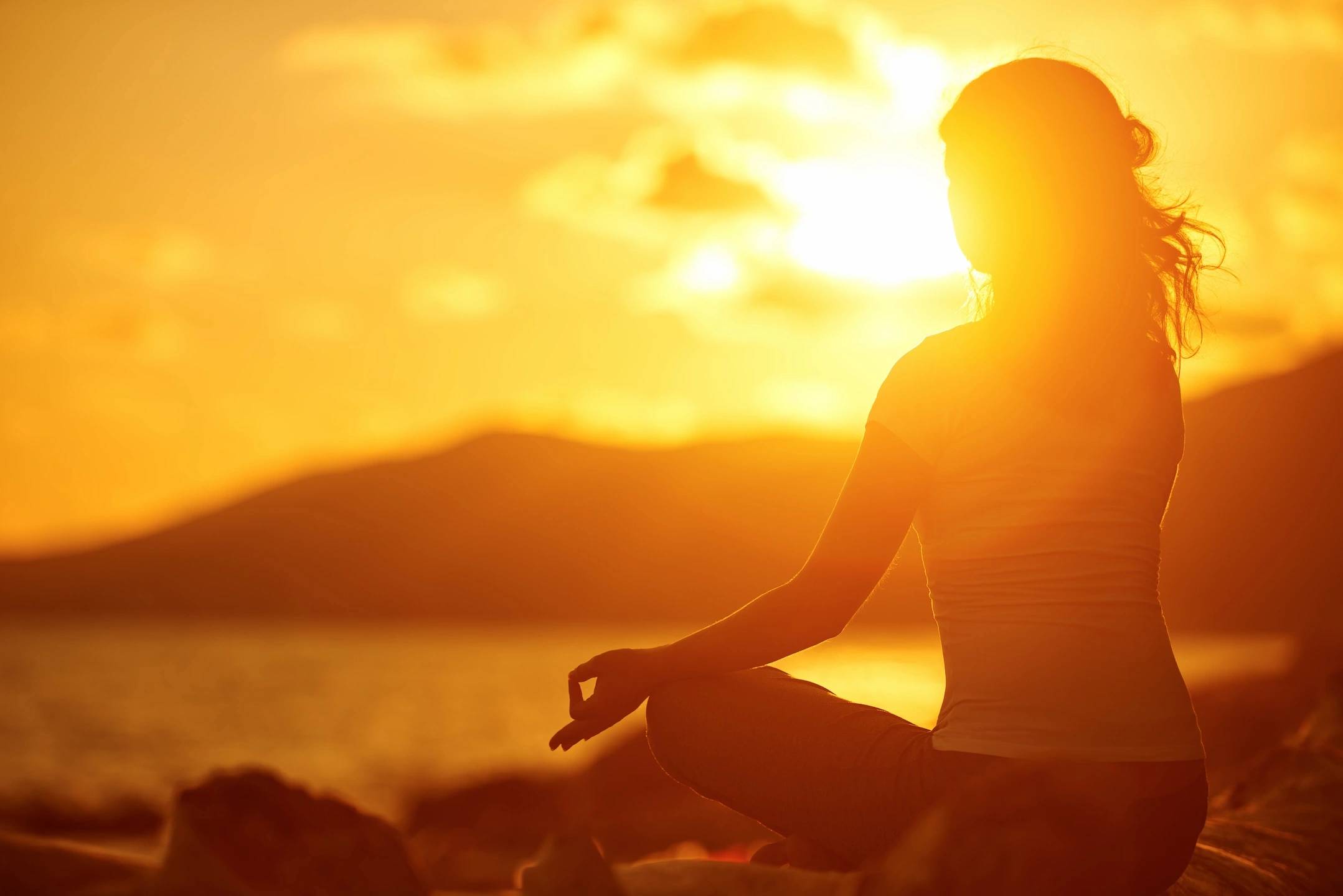 Peaceful yoga session in a serene studio